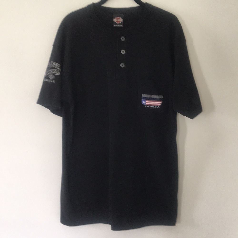 Harley Davidson Men’s Henley Tee Large